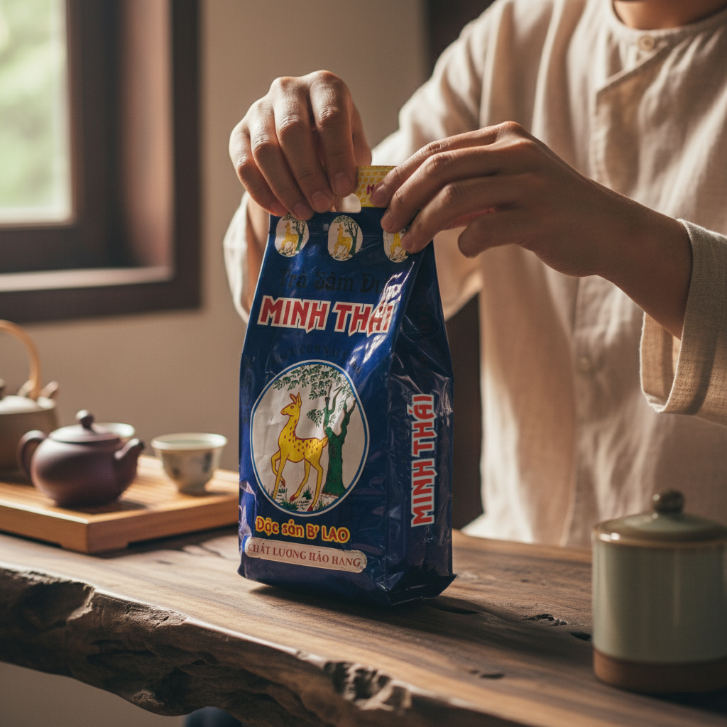 Trà Sâm Dứa pha trà đường, trà đá miền Tây - gói 350g - Trà Minh Thái - Ảnh 3